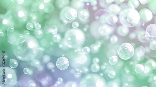 Wallpaper Mural Abstract background of light blue and white with bokeh and bubbles. Torontodigital.ca