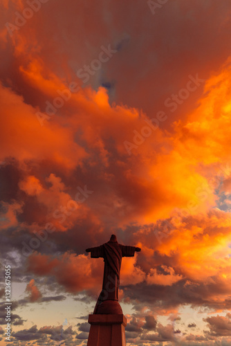 cross at sunset