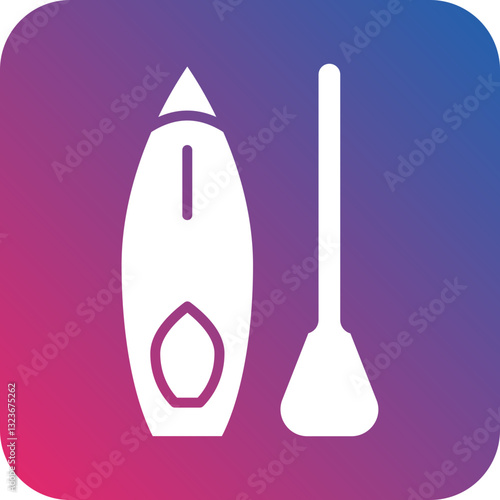Paddleboarding Icon Style