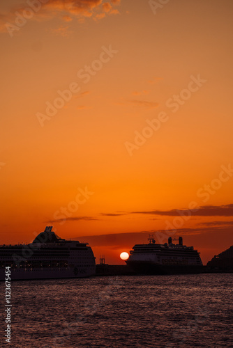 sunset over the sea