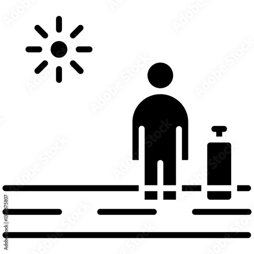 Tourist Line Icon Style