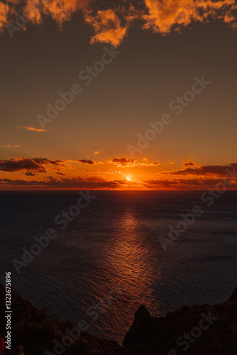 sunset over the sea