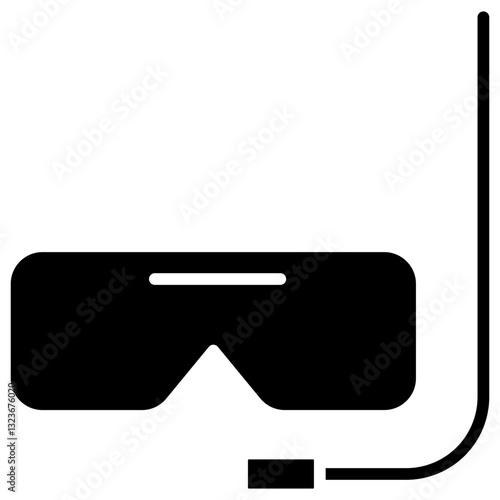 Diving Mask Line Icon Style