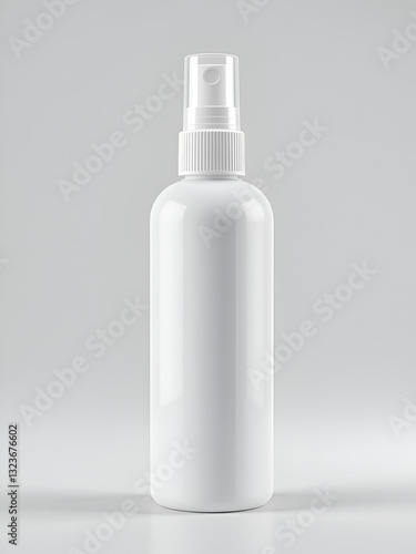 White mist spray bottle mockup isolated on transparent background,transparency