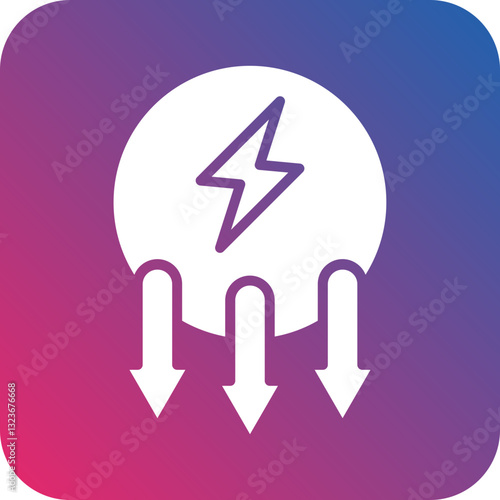 Reduce Energy Consumption Icon Style