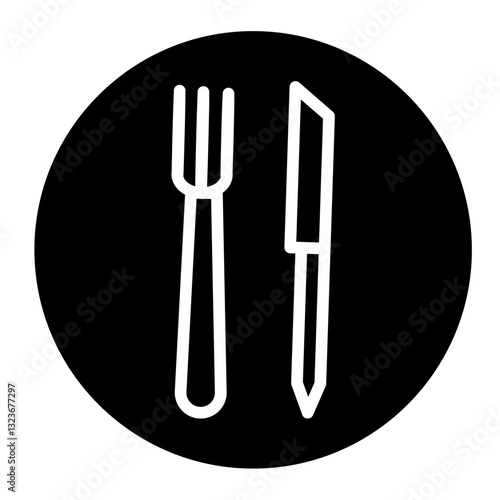 Restaurant Line Icon Style