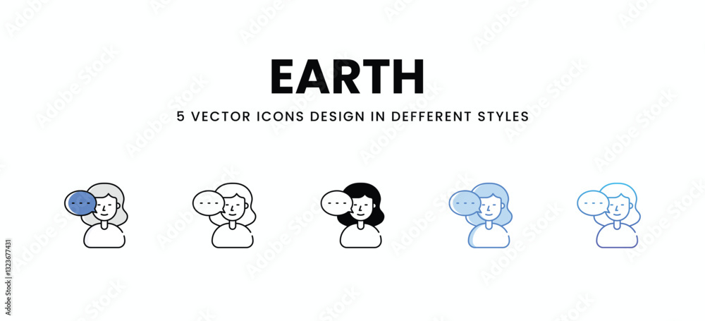 Earth vector icons set stock illustration Earth vector icons set stock illustration