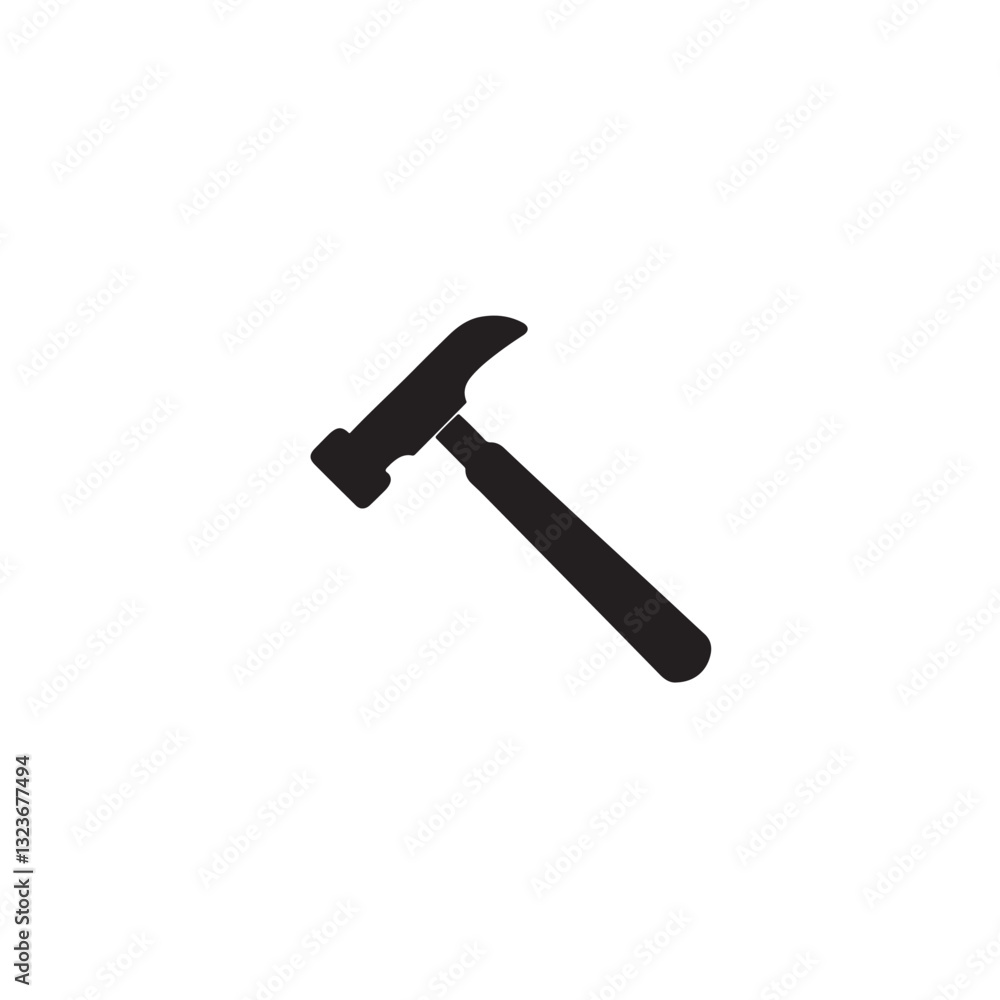 carpenter hammer icon vector silhouette image carpenter hammer icon vector silhouette image
