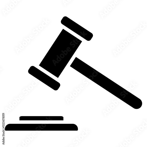 Gavel Line Icon Style