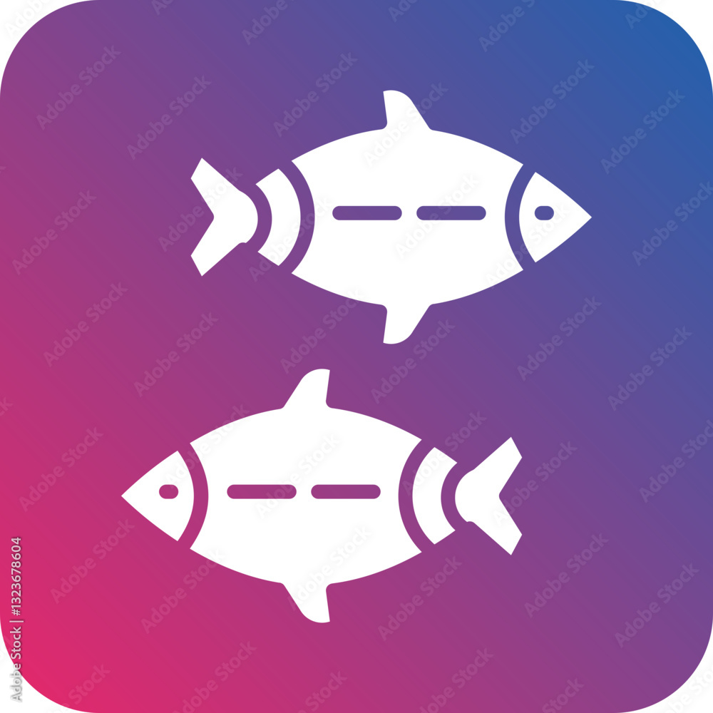 Obraz premium Fish Icon Style