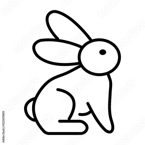 
Illustration showing a black icon of an attribute for the Easter holiday, on a white background