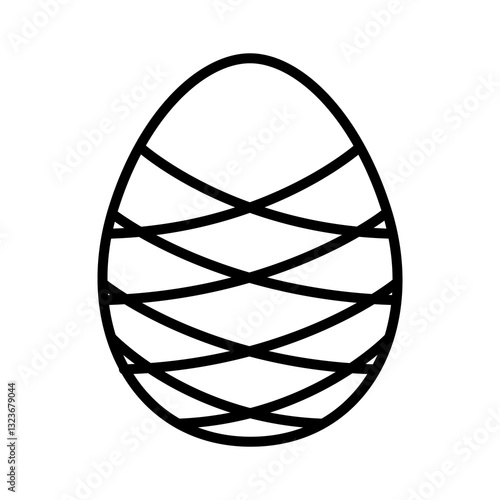 
Illustration showing a black icon of an attribute for the Easter holiday, on a white background