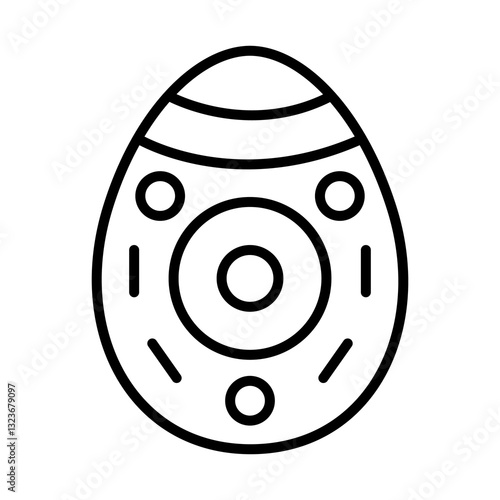 
Illustration showing a black icon of an attribute for the Easter holiday, on a white background