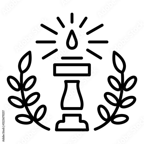 
Illustration showing a black icon of an attribute for the Easter holiday, on a white background
