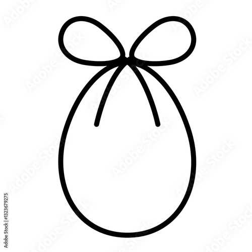
Illustration showing a black icon of an attribute for the Easter holiday, on a white background