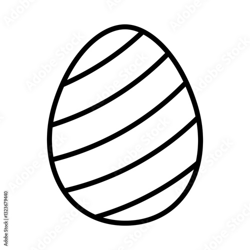 
Illustration showing a black icon of an attribute for the Easter holiday, on a white background