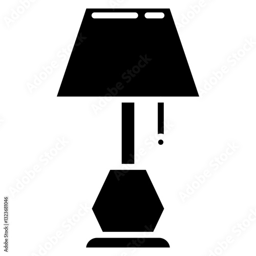 Table Lamp Line Icon Style