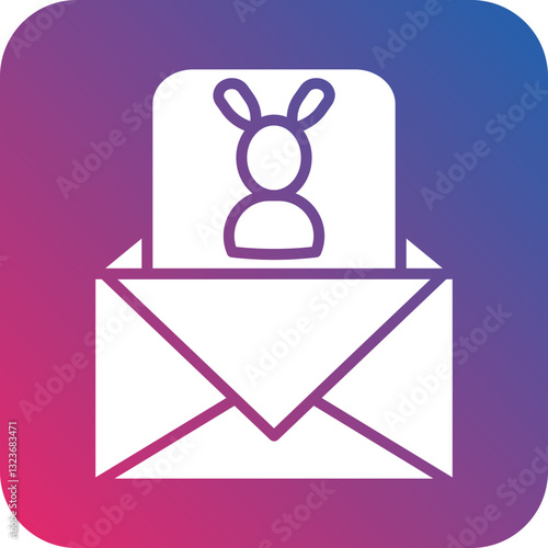 Easter Letter Icon Style