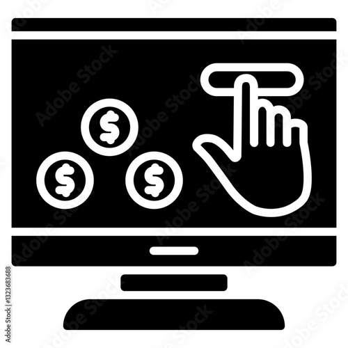 Pay Per Click Line Icon Style