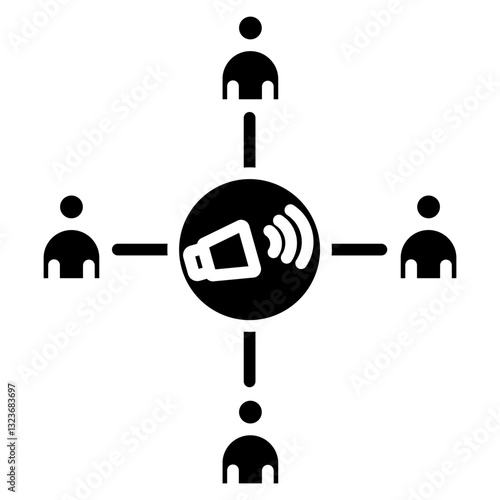 Public Relations Line Icon Style