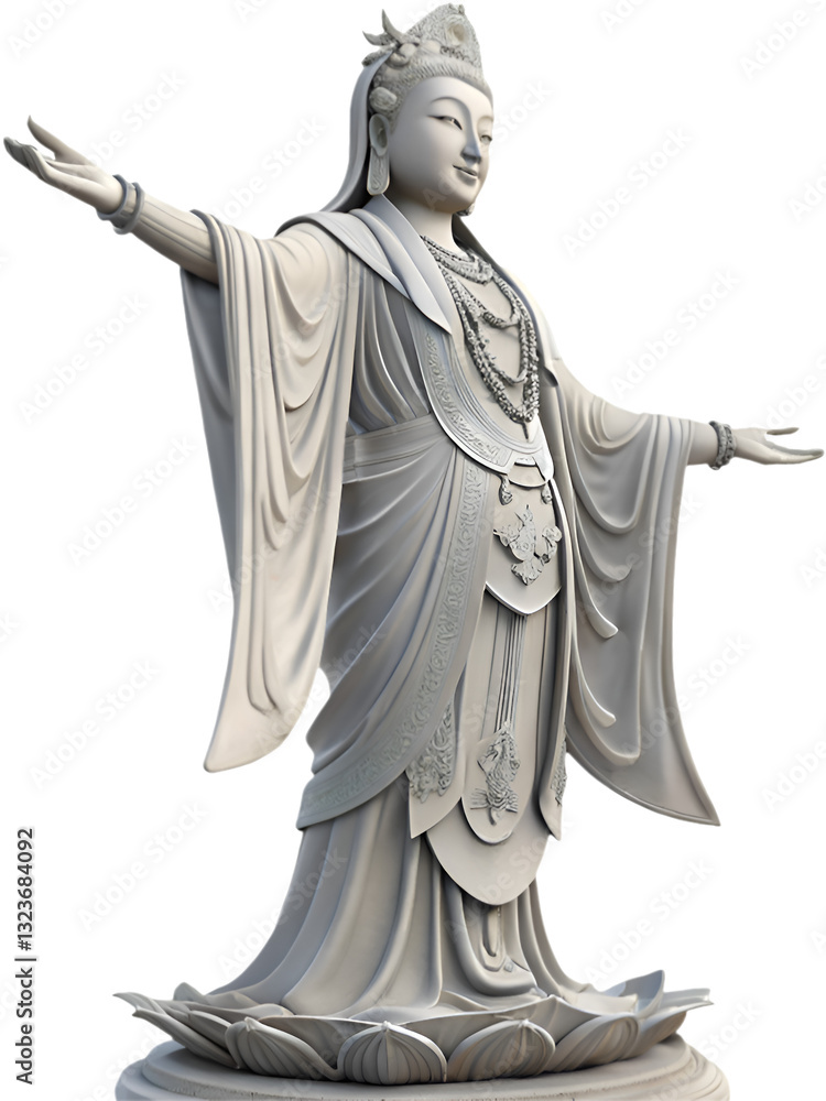 Guan Yin, the goddess of mercy, symbolizes compassion, healing, and divine protection for all beings. Guan Yin, the goddess of mercy, symbolizes compassion, healing, and divine protection for all beings.