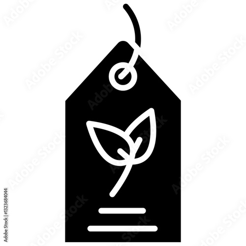 Eco Tag Line Icon Style