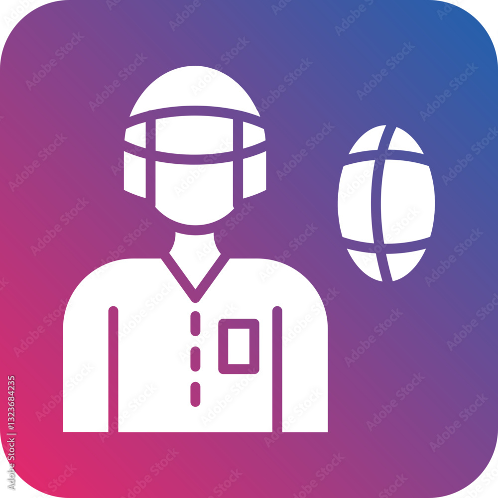 Quarterback Icon Style Quarterback Icon Style