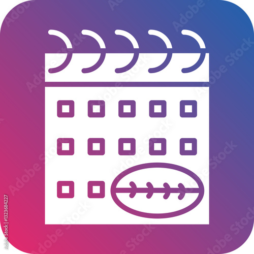 Rugby Match Date Icon Style