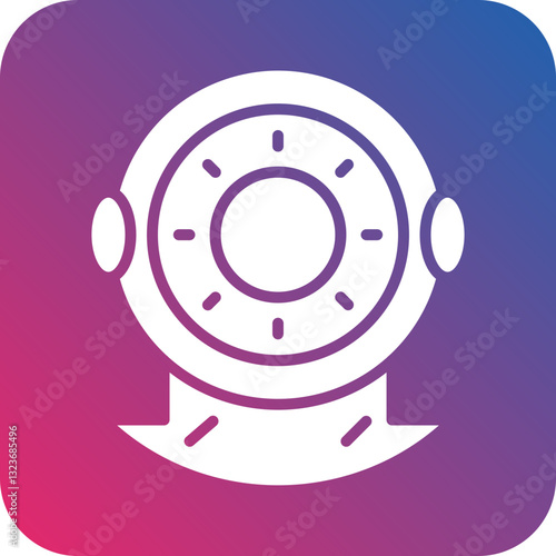 Diving Helmet Icon Style