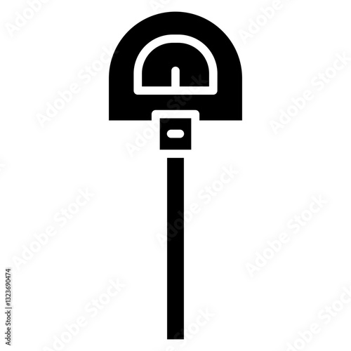 Parking Meter Line Icon Style