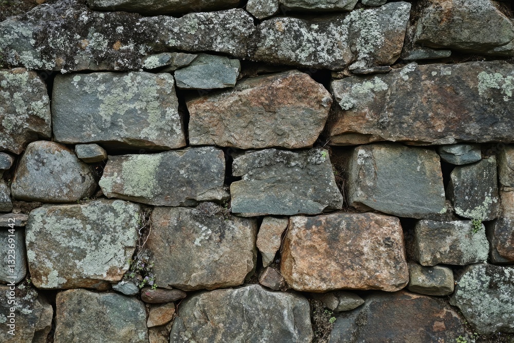 Dark stone wall texture with natural patterns. AI image Dark stone wall texture with natural patterns. AI image