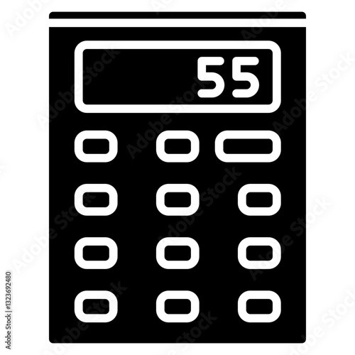 Calculator Line Icon Style