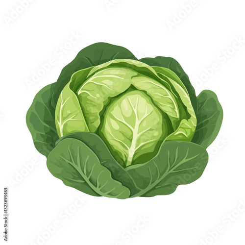 My Simple flat 2D icon cabbage isolated on transparent background, vector, flat design, animation design, simple flat 2D icon, clipart