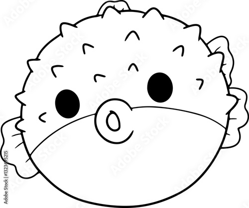 puffer fish doodle