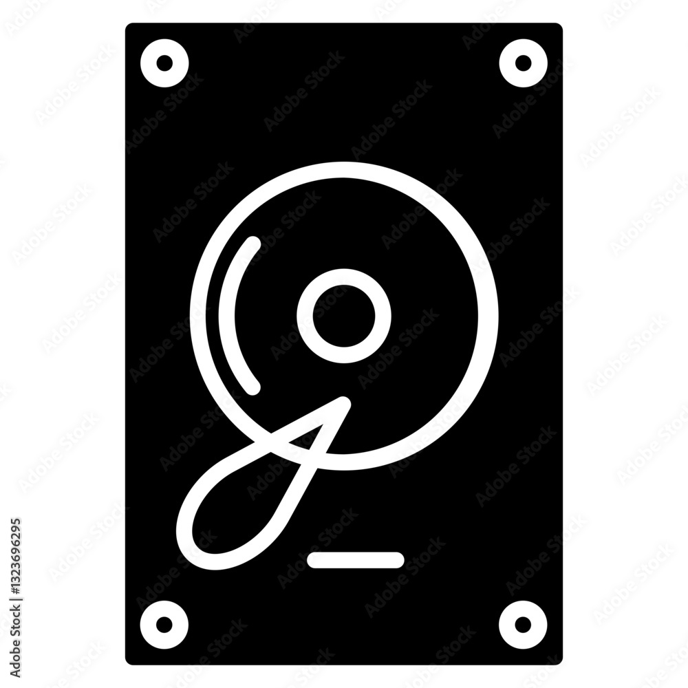 HardDisk Line Icon Style HardDisk Line Icon Style