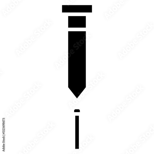 Crutch Line Icon Style