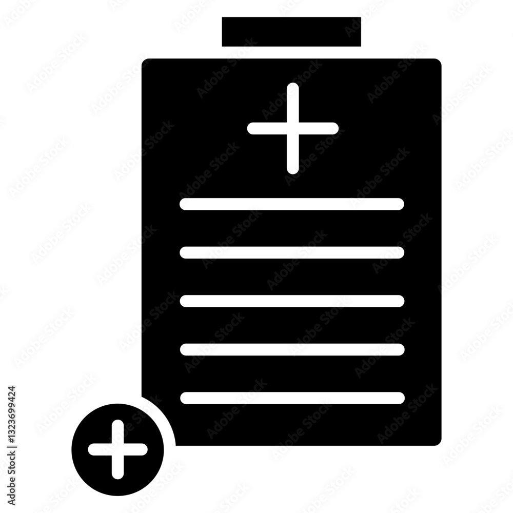 Medical Report Line Icon Style Medical Report Line Icon Style