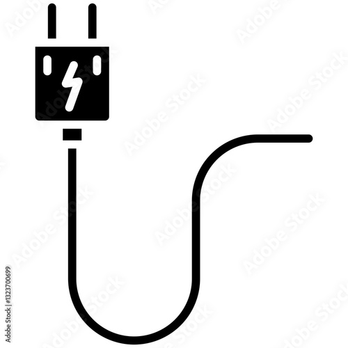 Power Plug Line Icon Style