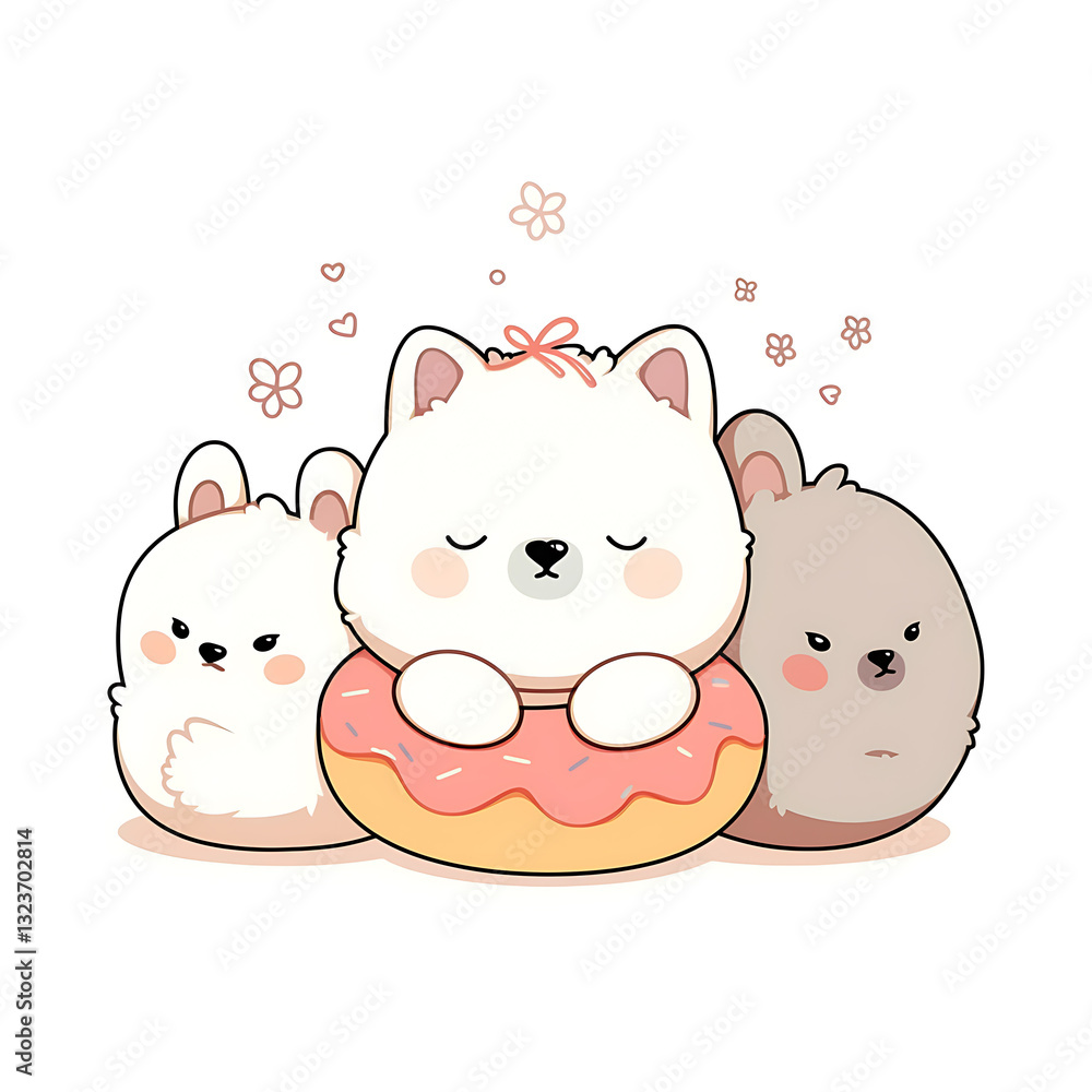 Fototapeta premium Playful and whimsical dog illustrations in vibrant and minimalist designs.