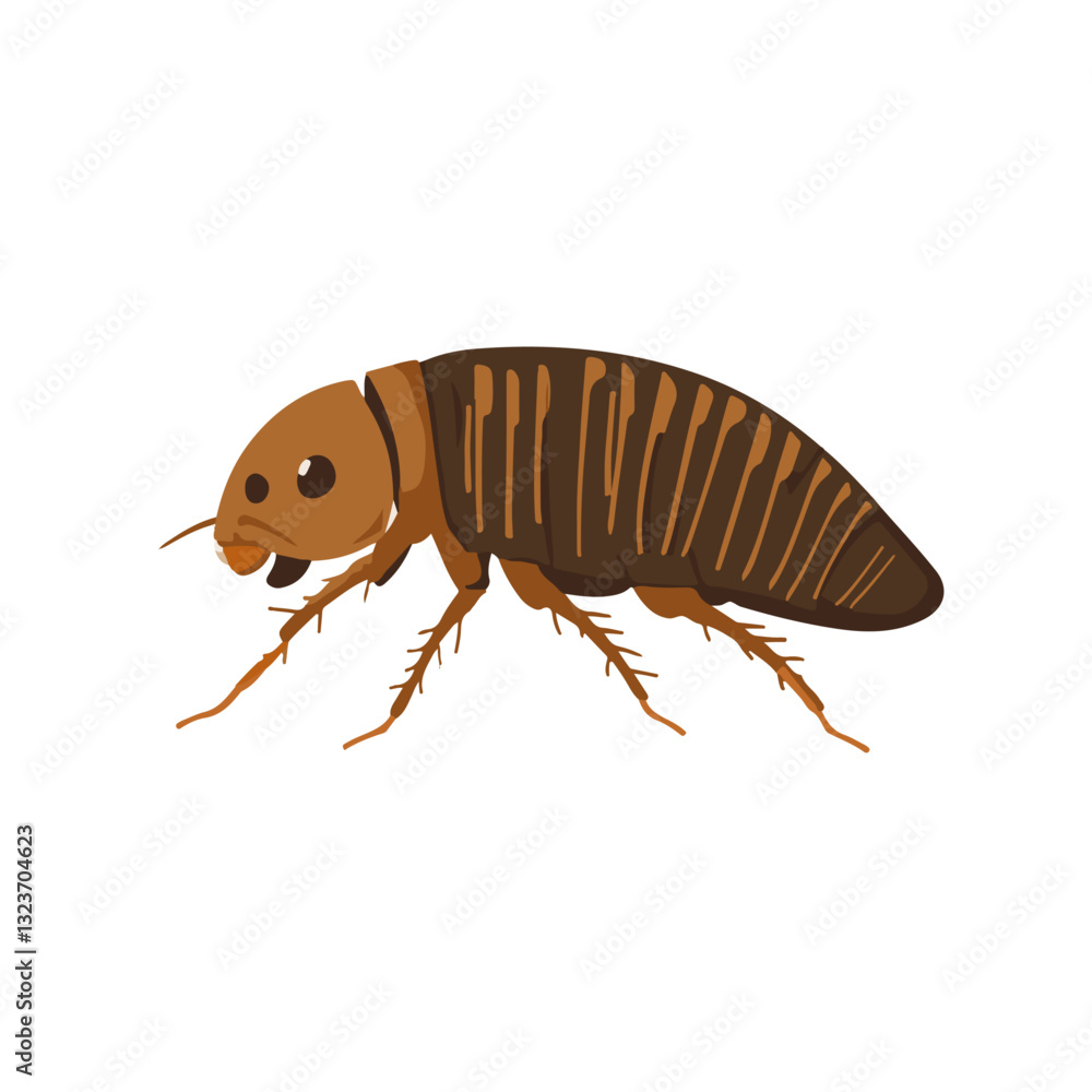 Very Simple flat 2D illustration flea isolated on transparent background, vector, flat design, animation design, simple flat 2D icon, clipart Very Simple flat 2D illustration flea isolated on transparent background, vector, flat design, animation design, simple flat 2D icon, clipart