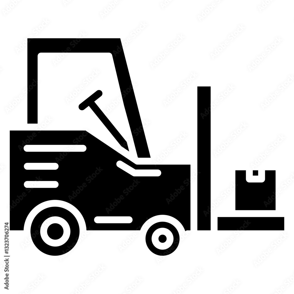 Forklift Line Icon Style Forklift Line Icon Style