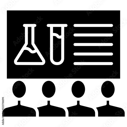 Chemistry Seminar Line Icon Style