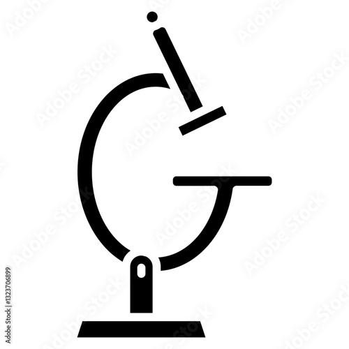 Miscroscope Line Icon Style