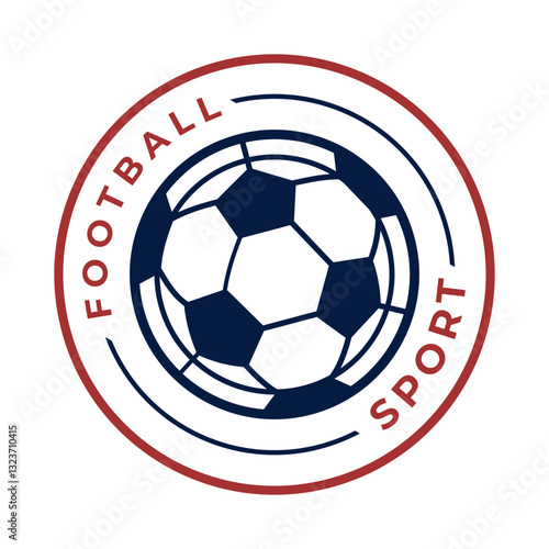 Football circle sport logo design vector template