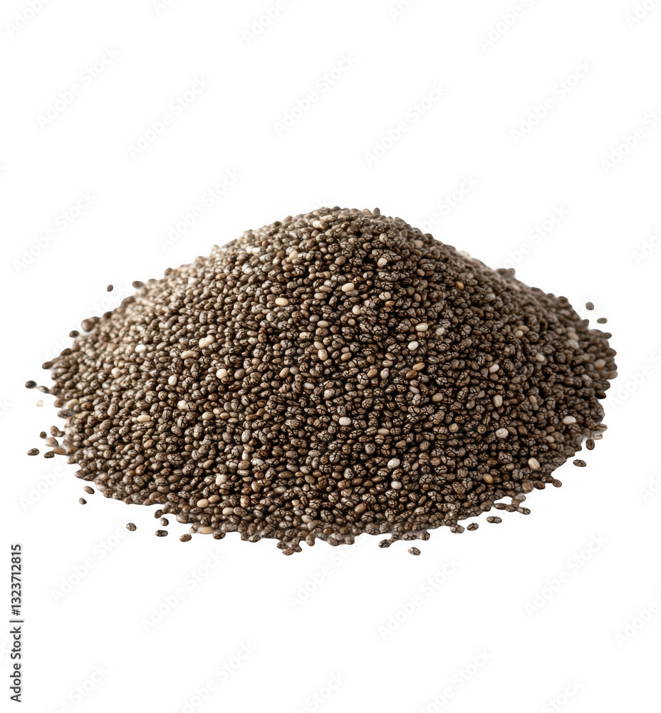 Chia Seeds Pile Chia Seeds Pile