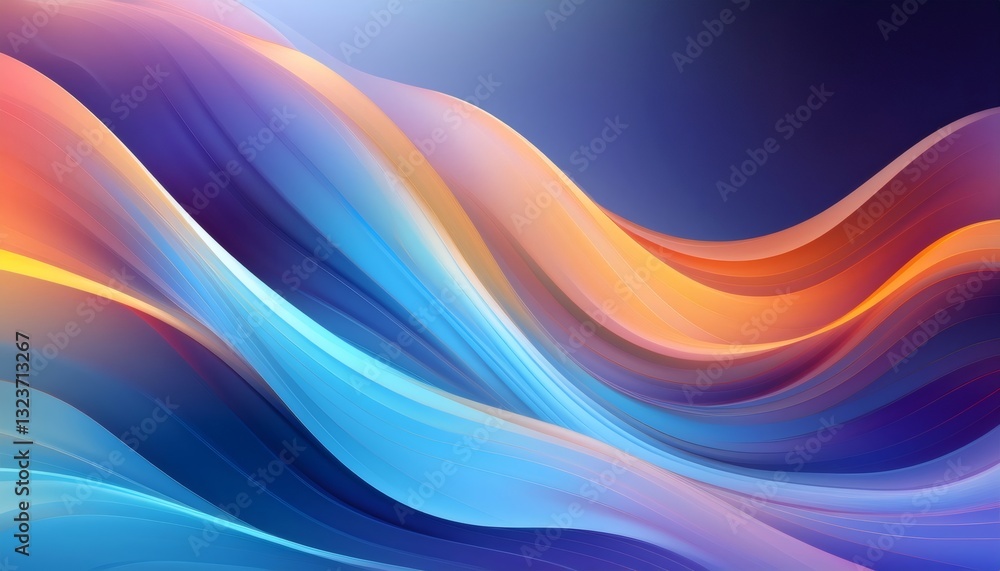 Flowing waves create a vibrant abstract design Flowing waves create a vibrant abstract design