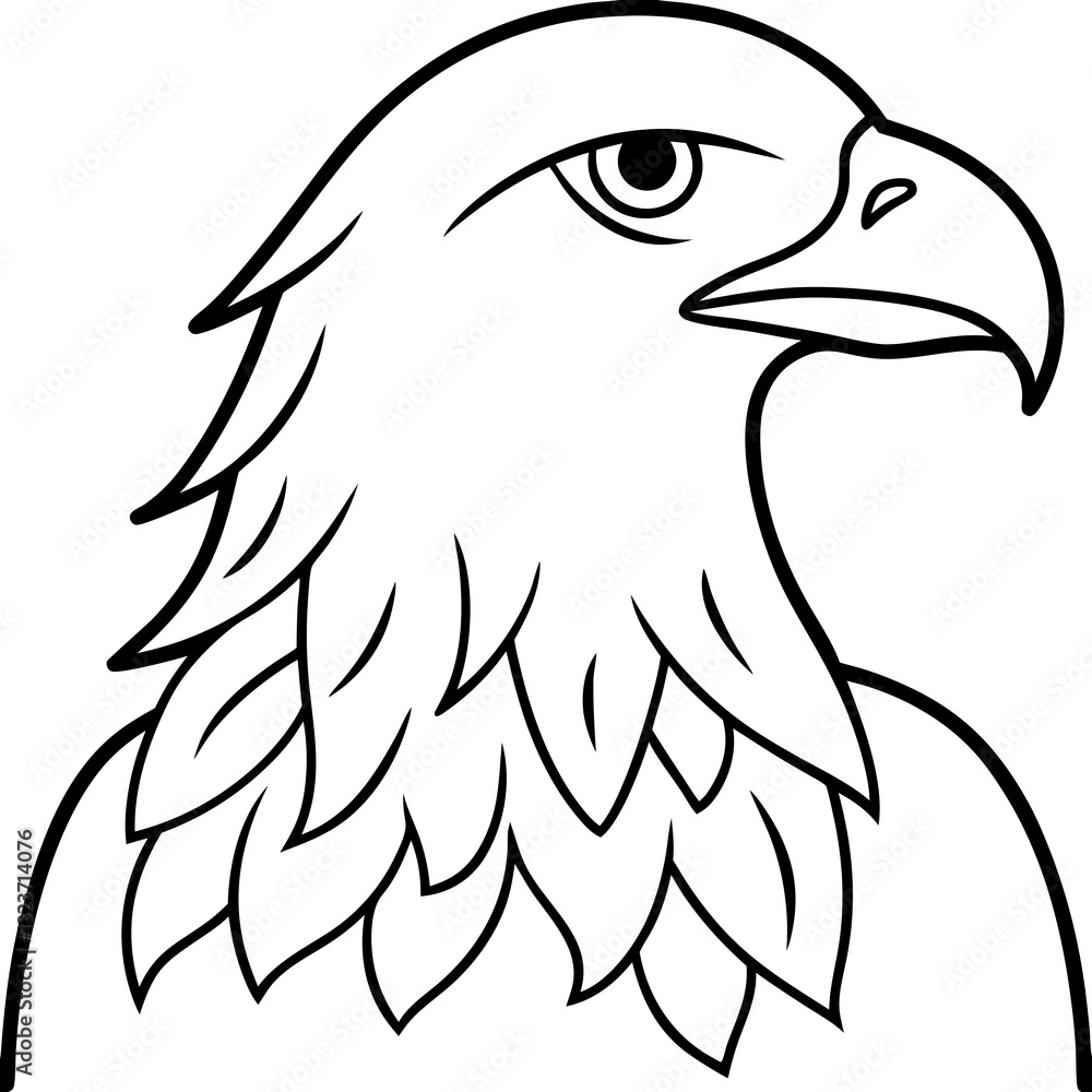 Obraz premium Minimalist Eagle Line Art Vector Design