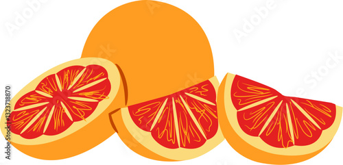  fresh juicy orange Slice