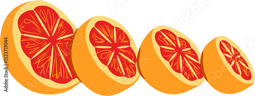  fresh juicy orange Slice