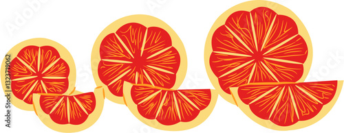  fresh juicy orange Slice
